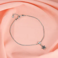 Silver Classic Star Anklet