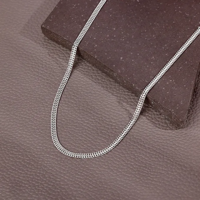 Silver Classic Style Chain For Him