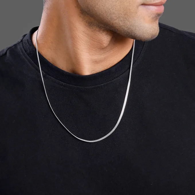 Silver Classic Style Chain For Him