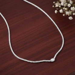 Silver Classic Tennis Necklace
