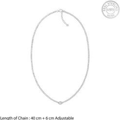 Silver Classic Tennis Necklace