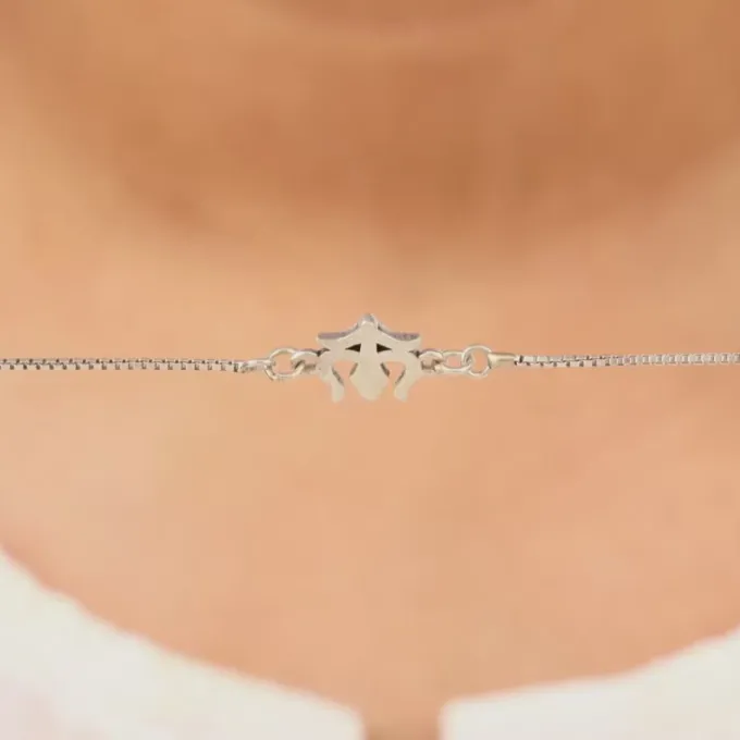 Silver Classic Trishul Bracelet Rakhi