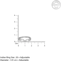 Silver Classic V Ring For Him