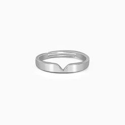 Silver Classic V Ring For Him