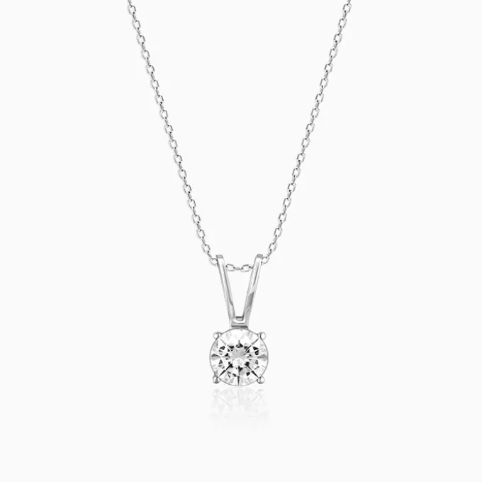 Silver Classic Vintage Solitaire Pendant & Ring Set