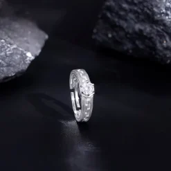Silver Classic Zircon Ring For Him