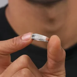 Silver Classy Shimmer Ring For Him