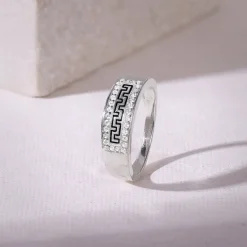 Silver Classy Shimmer Ring For Him