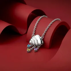 Silver Cloud and Raindrop Necklace