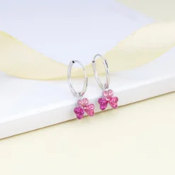 Silver Clover Kids Hoop Earrings (4-12 yrs)