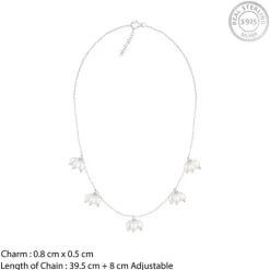 Silver Cluster of Pearls Necklace