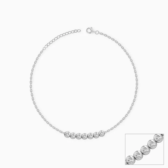 Silver Clustered Sparkle Anklet