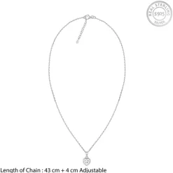 Silver Coeur Set with Link Chain