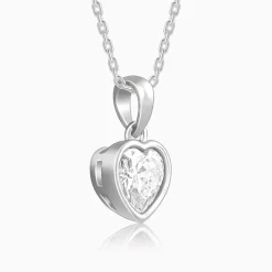 Silver Coeur Set with Link Chain