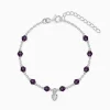 Silver Colourful Beads Bracelet