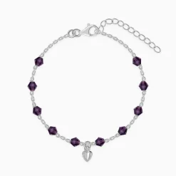 Silver Colourful Beads Bracelet