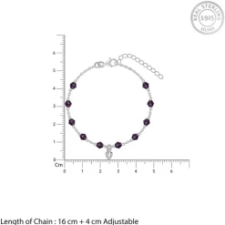 Silver Colourful Beads Bracelet