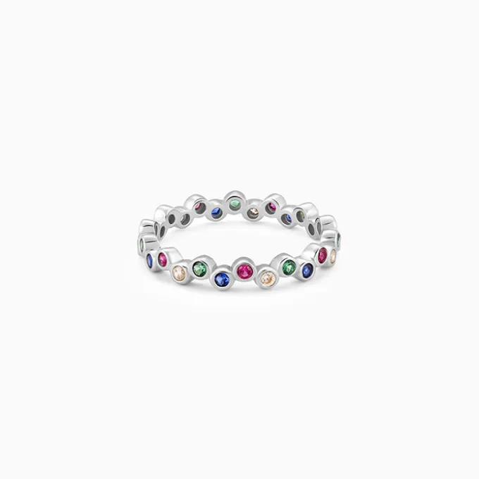 Silver Colourful Elegant Ring