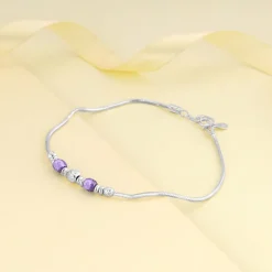 Silver Colourful Radiance Anklet
