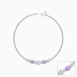 Silver Colourful Radiance Anklet