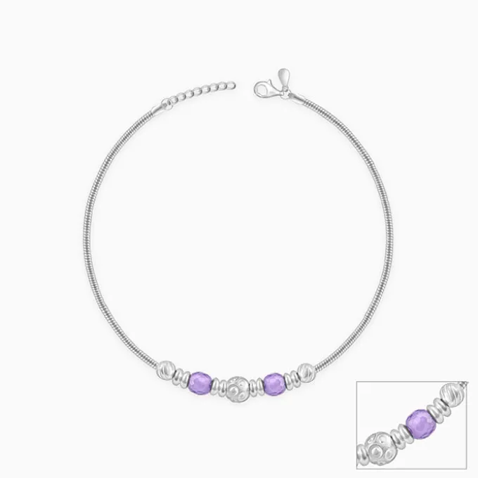 Silver Colourful Radiance Anklet