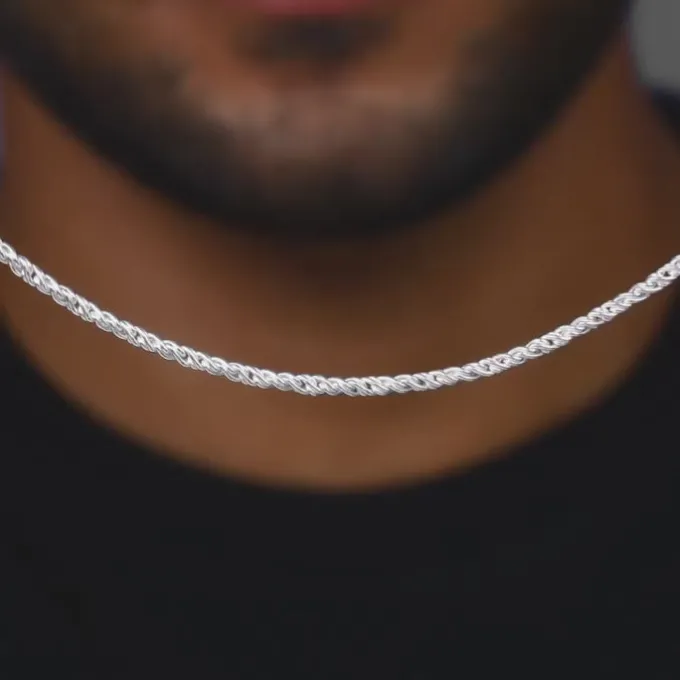 Silver Crest Chain For Him