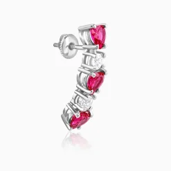 Silver Crimson Crush Earrings