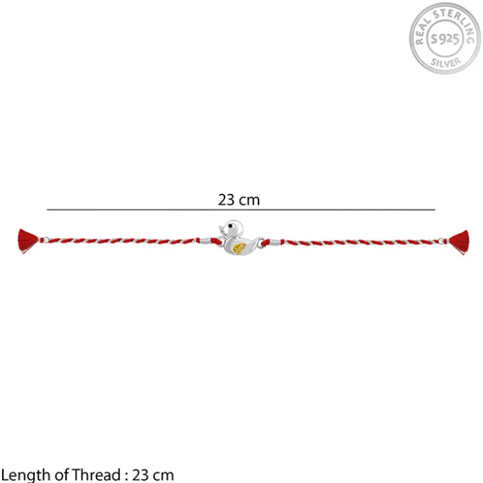Silver Cute Duck Rakhi