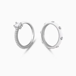 Silver Cute Girl Stack Rings (Size 12)