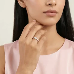 Silver Cute Girl Stack Rings (Size 12)