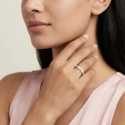 Silver Cute Girl Stack Rings (Size 12)
