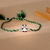 Silver Cute Panda Rakhi for Kids