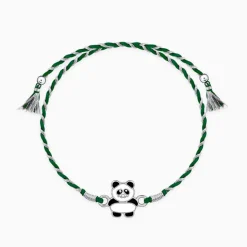 Silver Cute Panda Rakhi for Kids