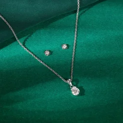 Silver Cute Zirconia Set