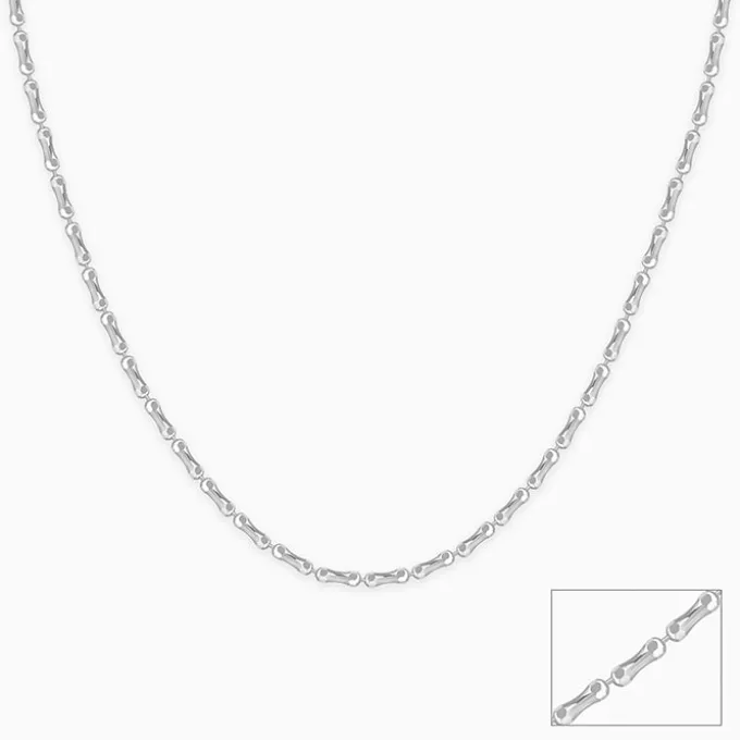 Silver Cylindrical Chain For Him