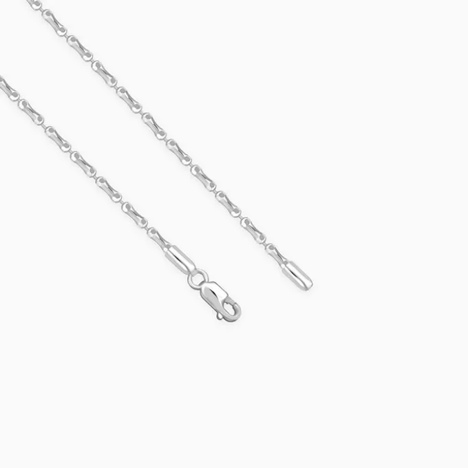 Silver Cylindrical Chain For Him