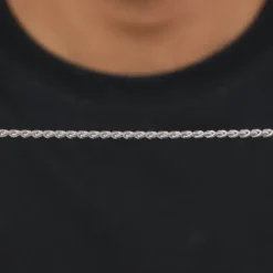 Silver Dainty Rolo Chain For Him