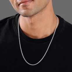Silver Dainty Rolo Chain For Him