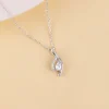 Silver Dancing Swirl Pendant with Link Chain