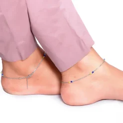 Silver Dawn Glow Anklet