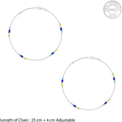 Silver Dawn Glow Anklet