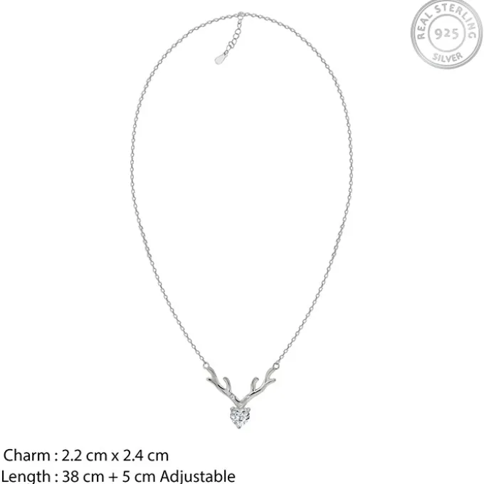 Silver Deer Heart Set
