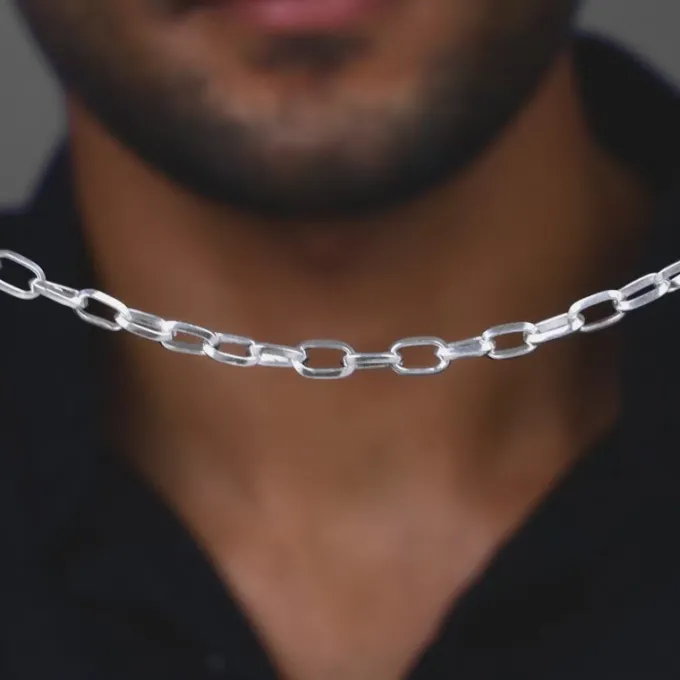 Silver Delink Bracelet For Him