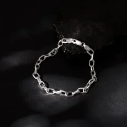 Silver Delink Bracelet For Him