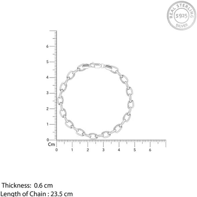 Silver Delink Bracelet For Him