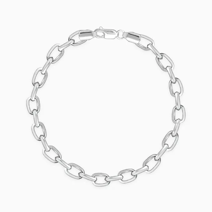 Silver Delink Bracelet For Him