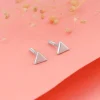 Silver Delta Shine Earrings