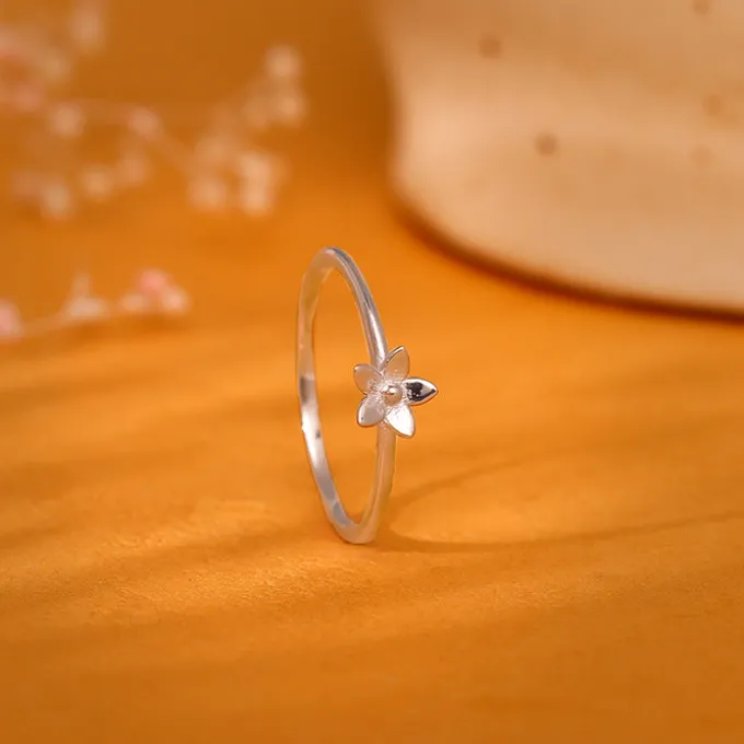 Silver Dendrobium Ring