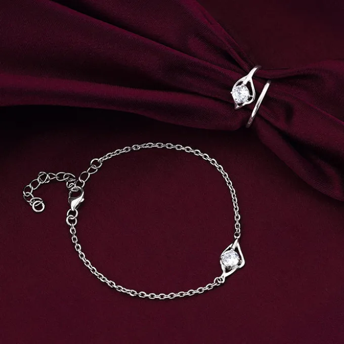 Silver Dewdrop Duo Set