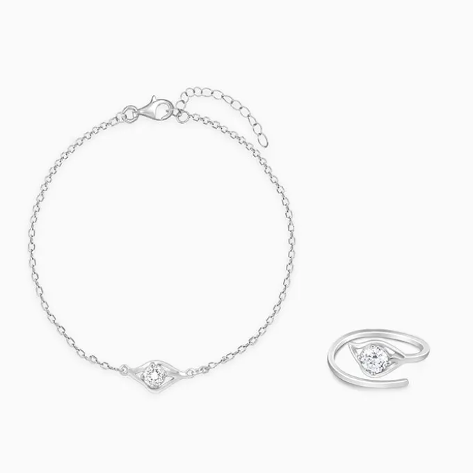 Silver Dewdrop Duo Set